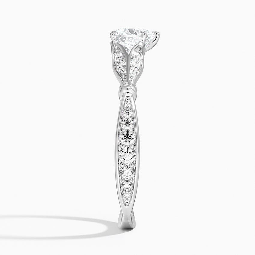 3/4Ct Heart lab Grown Diamond Unique Engagement Ring