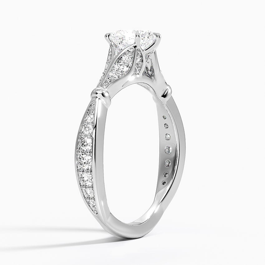 3/4Ct Heart lab Grown Diamond Unique Engagement Ring