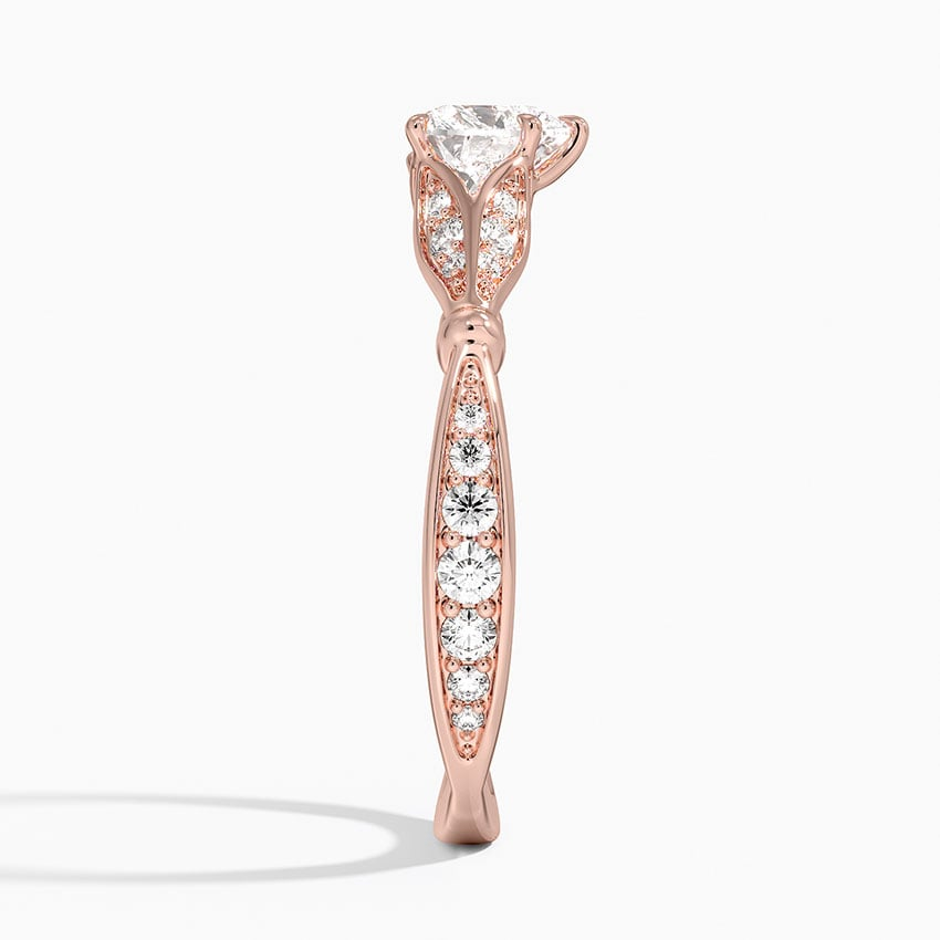 3/4Ct Heart lab Grown Diamond Unique Engagement Ring