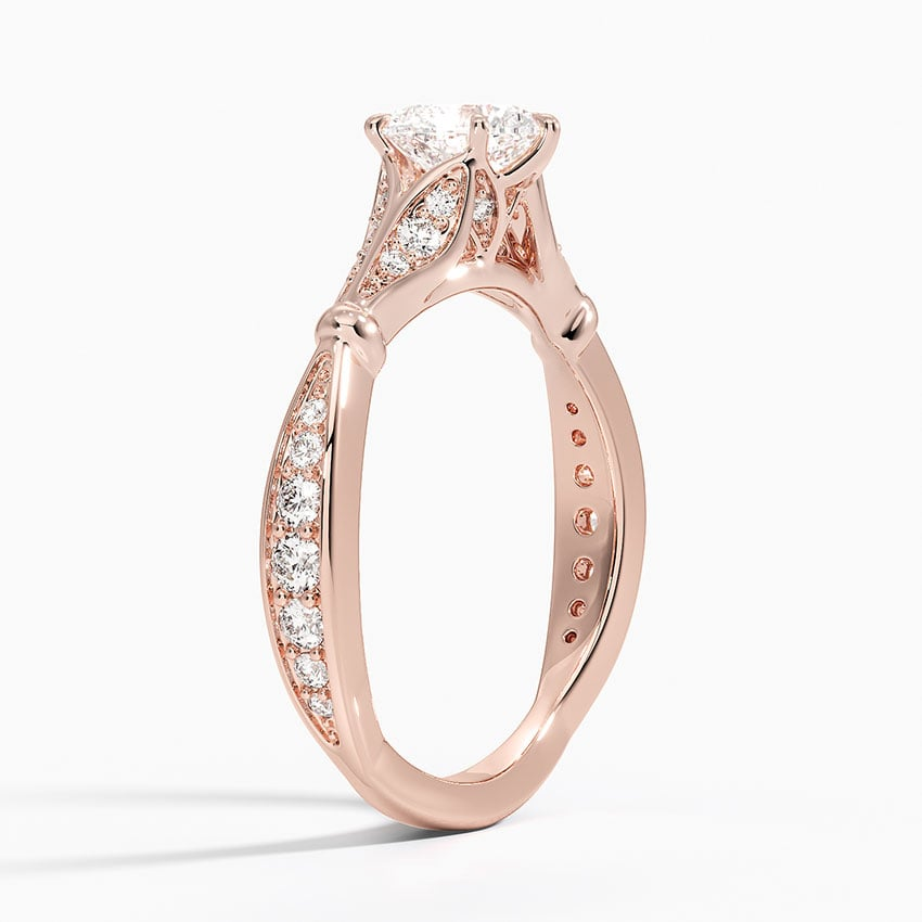 3/4Ct Heart lab Grown Diamond Unique Engagement Ring