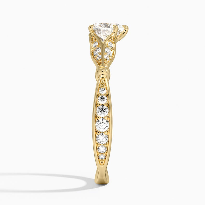 3/4Ct Heart lab Grown Diamond Unique Engagement Ring