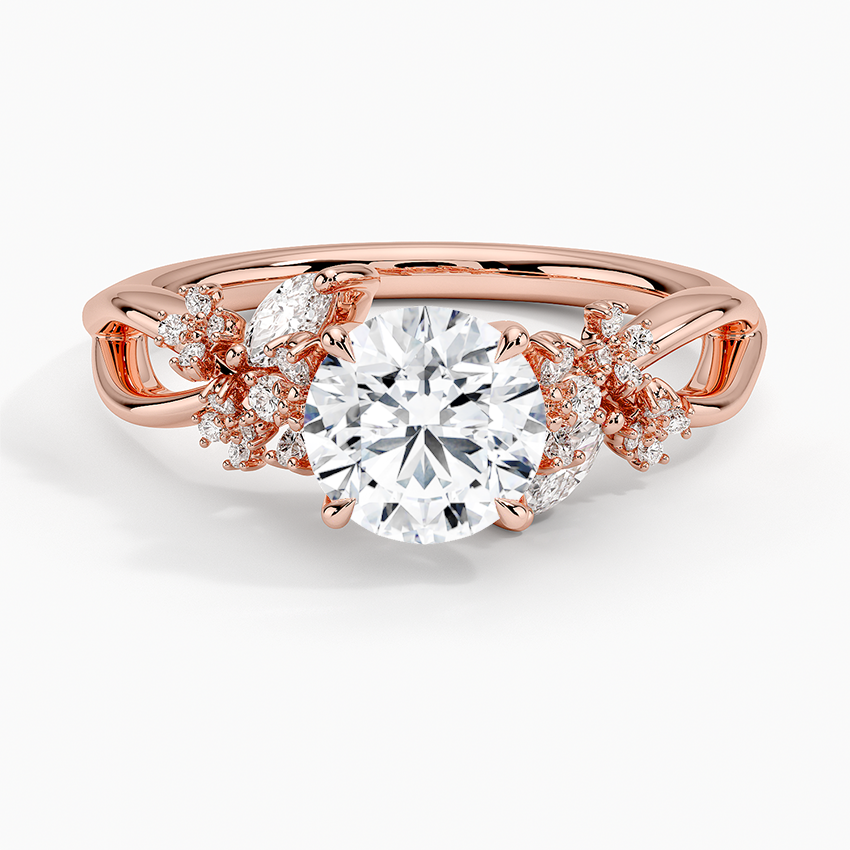 1Ct Round Lab Grown Diamond Blossom Diamond Ring