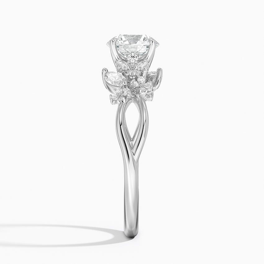 1Ct Round Lab Grown Diamond Blossom Diamond Ring