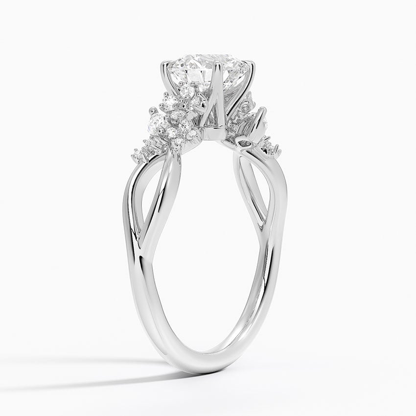 1Ct Round Lab Grown Diamond Blossom Diamond Ring