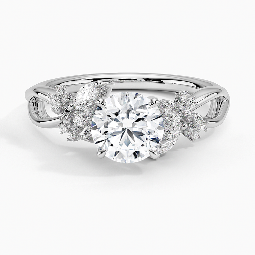 1Ct Round Lab Grown Diamond Blossom Diamond Ring