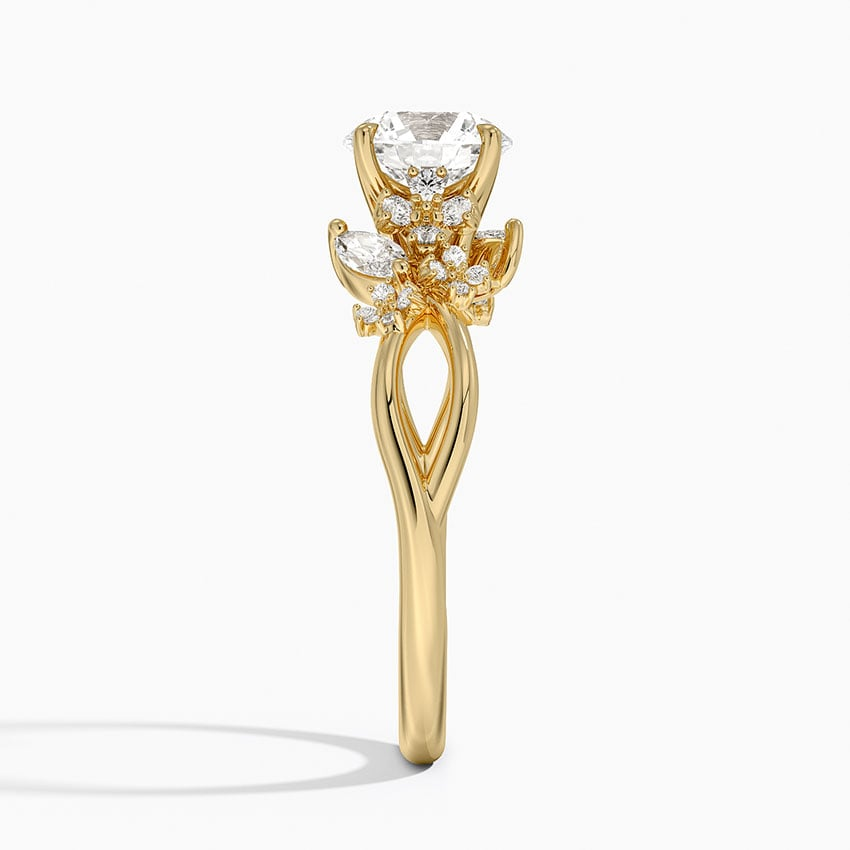 1Ct Round Lab Grown Diamond Blossom Diamond Ring