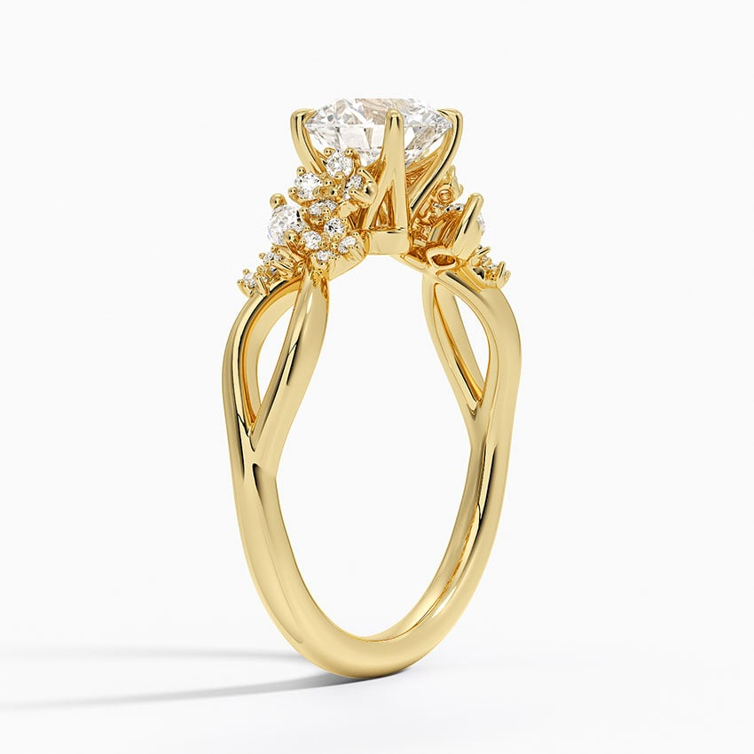 1Ct Round Lab Grown Diamond Blossom Diamond Ring