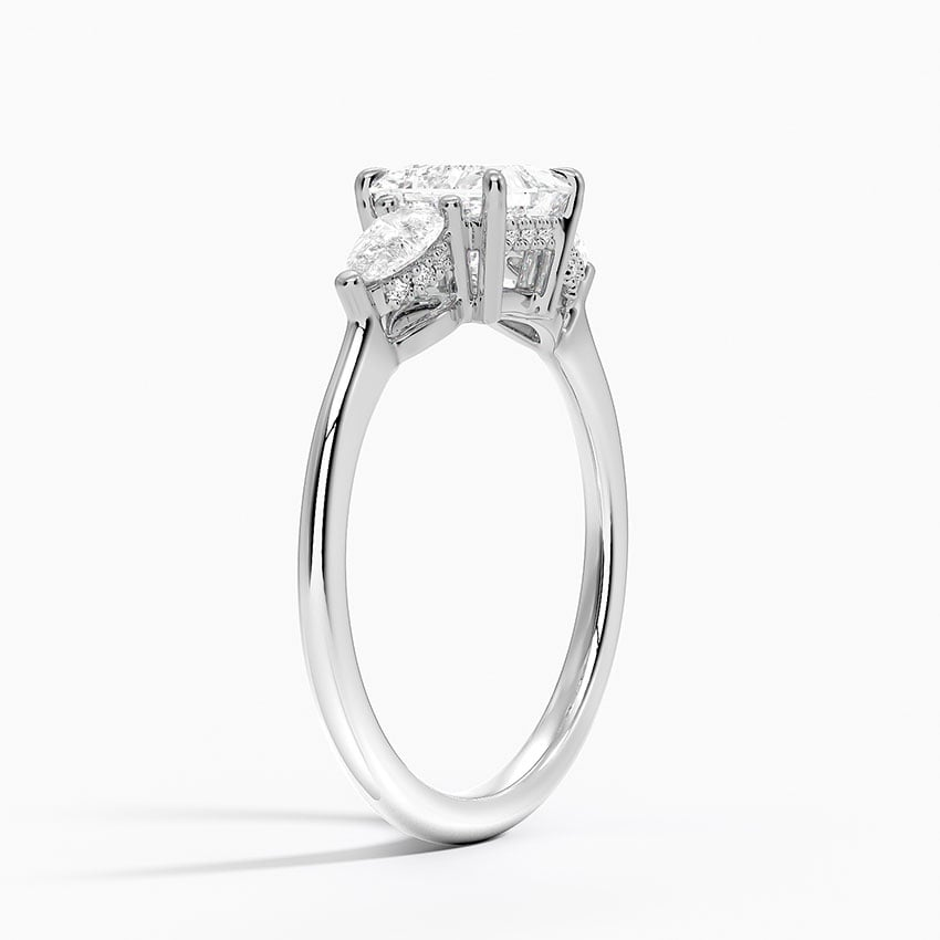 1 Ct Princess Lab Grown Diamond Three Stone Diamond Ring