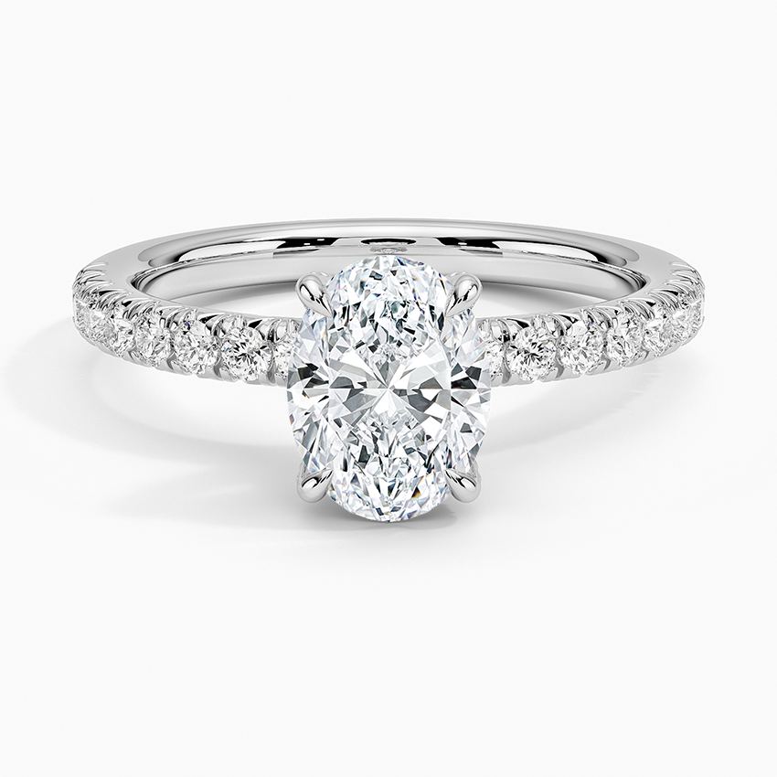 11/4Ct Oval Lab Grown Diamond Simple Engagement Ring