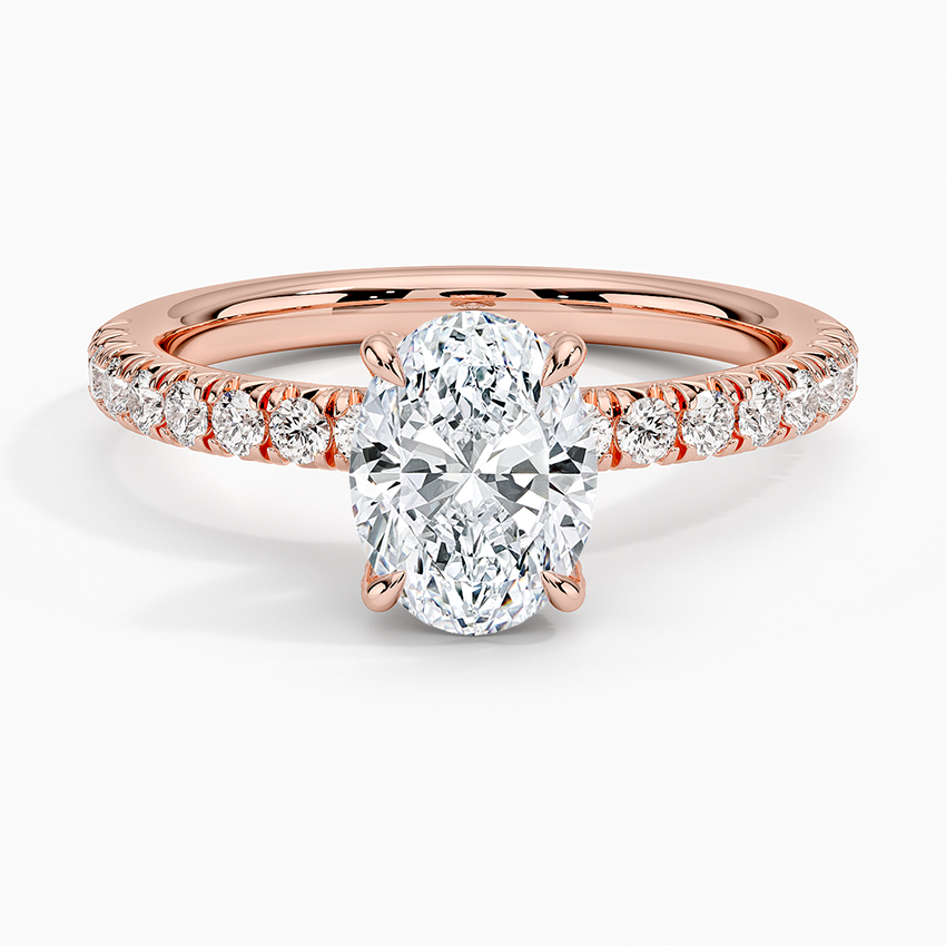 11/4Ct Oval Lab Grown Diamond Simple Engagement Ring