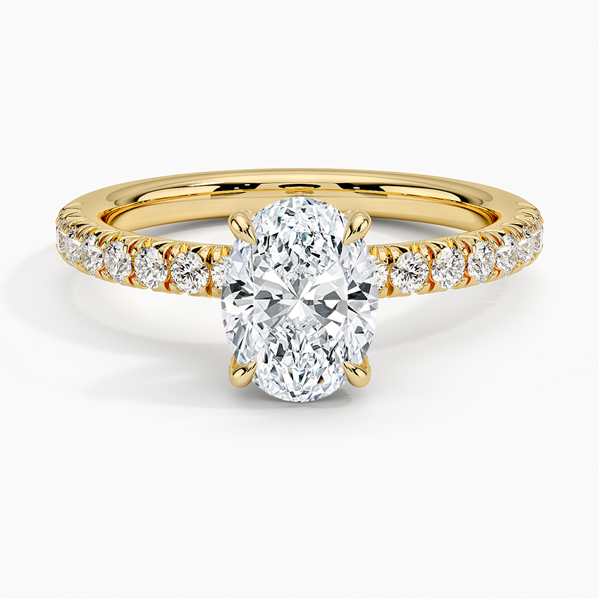 11/4Ct Oval Lab Grown Diamond Simple Engagement Ring