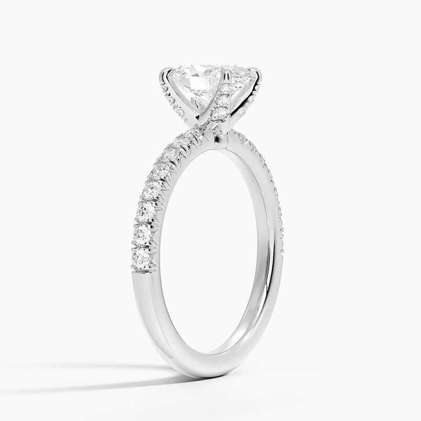 11/4Ct Oval Lab Grown Diamond Simple Engagement Ring