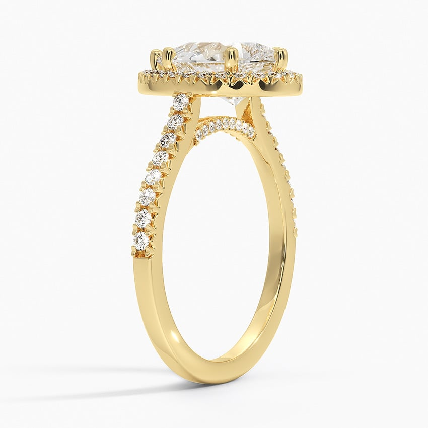 2Ct Pear Lab Grown Diamond Halo Engagement Ring