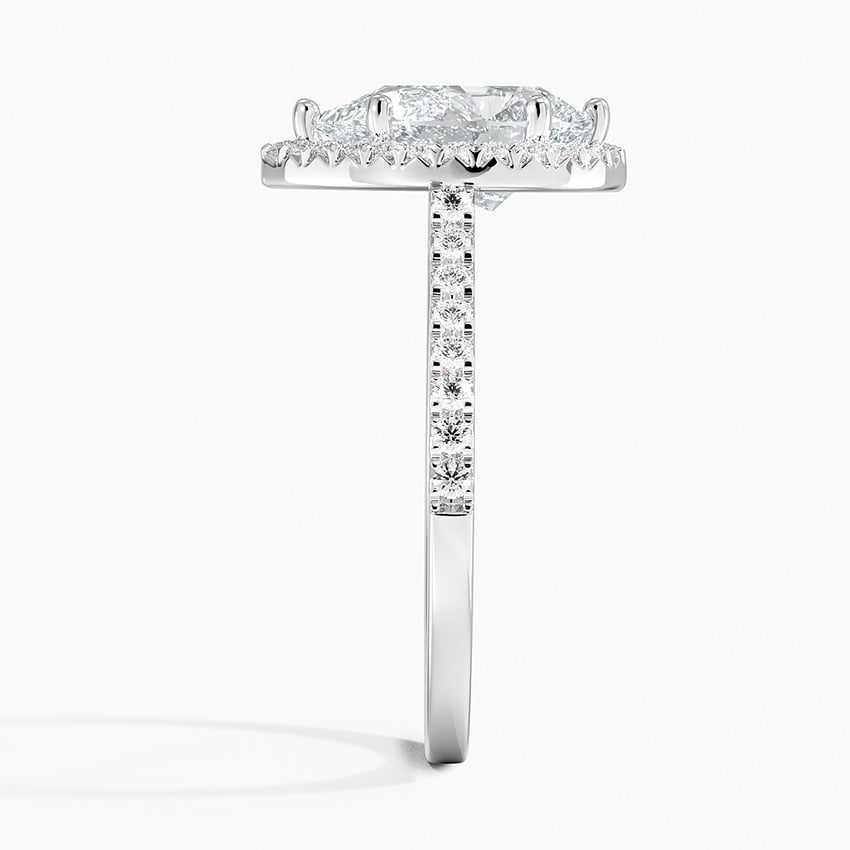 2Ct Pear Lab Grown Diamond Halo Engagement Ring