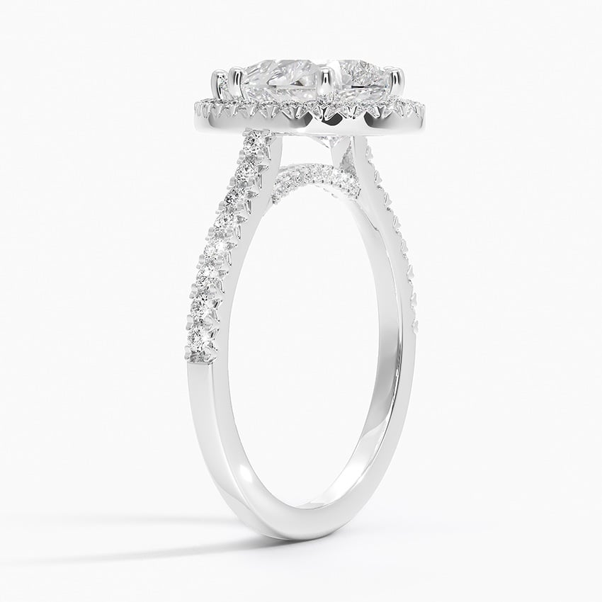 2Ct Pear Lab Grown Diamond Halo Engagement Ring