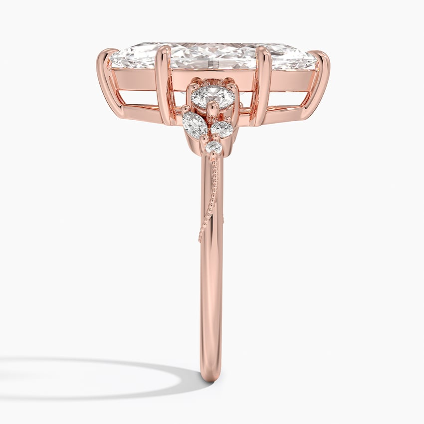 3Ct Marquise Lab Grown Diamond Three Stone Diamond Ring