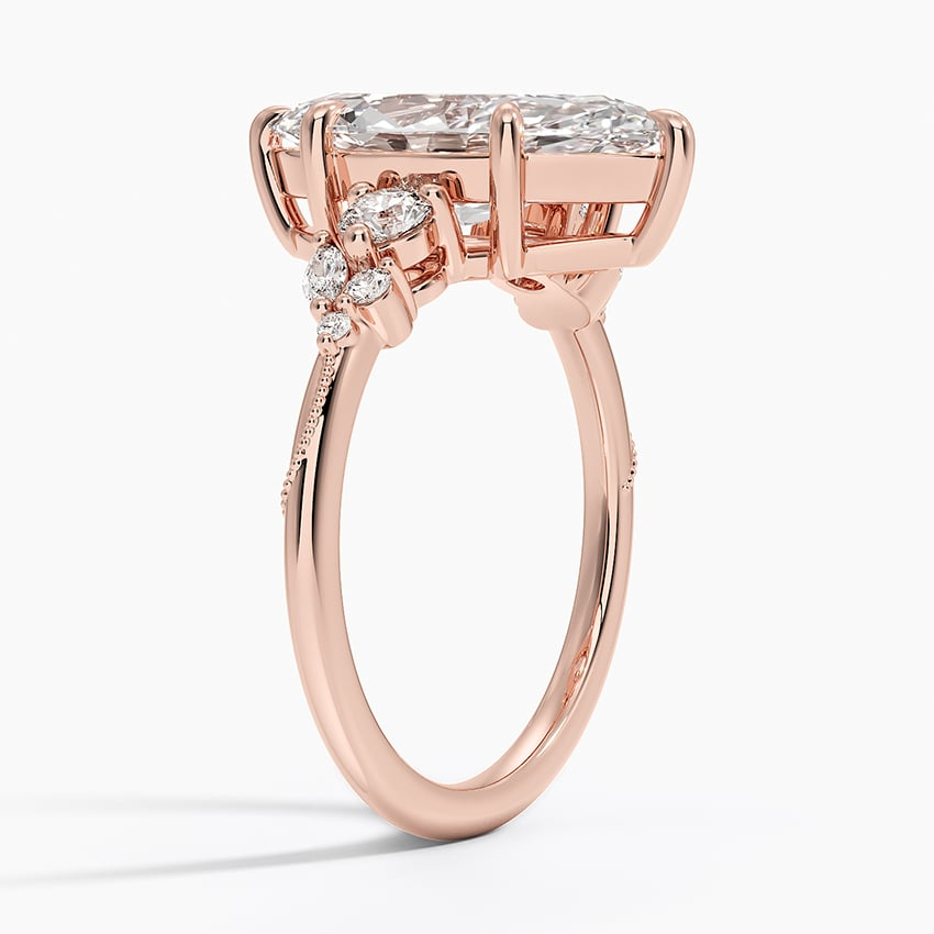 3Ct Marquise Lab Grown Diamond Three Stone Diamond Ring