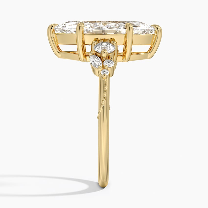 3Ct Marquise Lab Grown Diamond Three Stone Diamond Ring