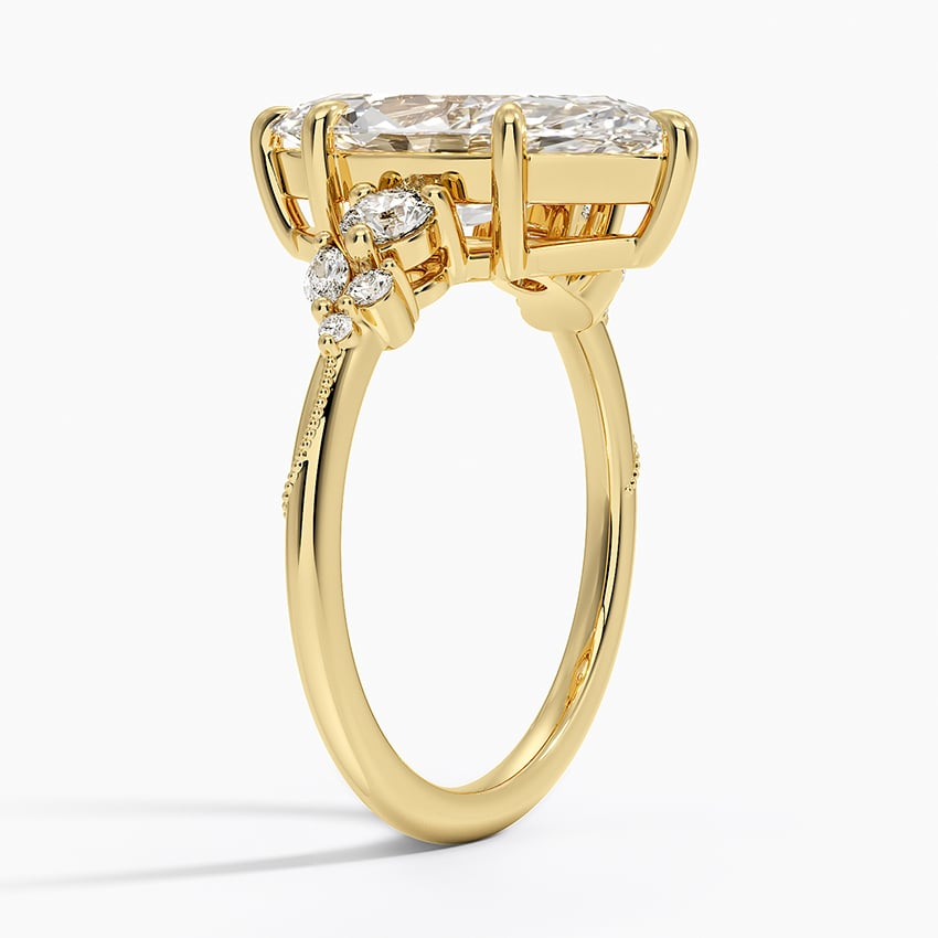 3Ct Marquise Lab Grown Diamond Three Stone Diamond Ring