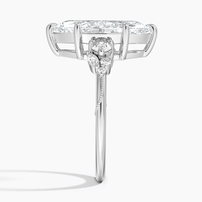 3Ct Marquise Lab Grown Diamond Three Stone Diamond Ring