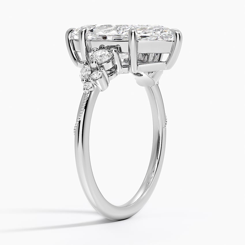 3Ct Marquise Lab Grown Diamond Three Stone Diamond Ring