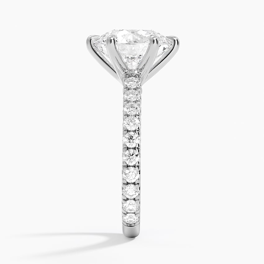 4Ct Round Lab Grown Diamond Coverage Engagement Ring