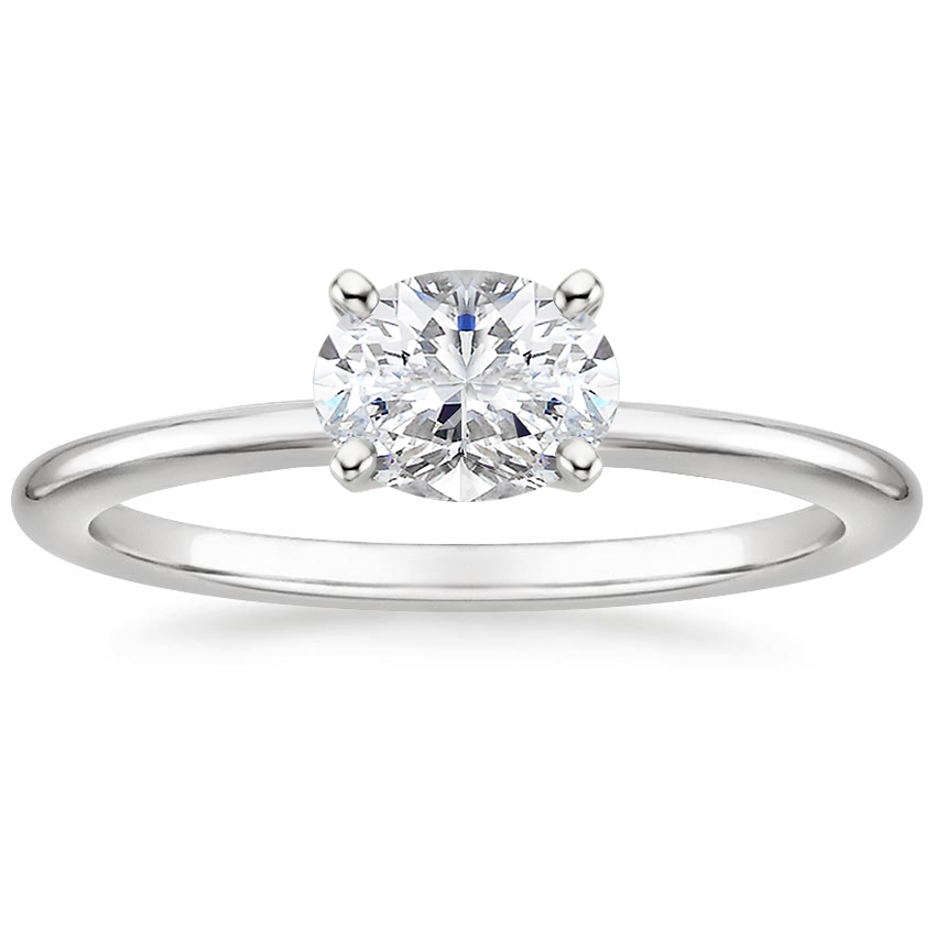 3/4Ct Oval Lab Grown Diamond Comfort Fit Solitaire Ring