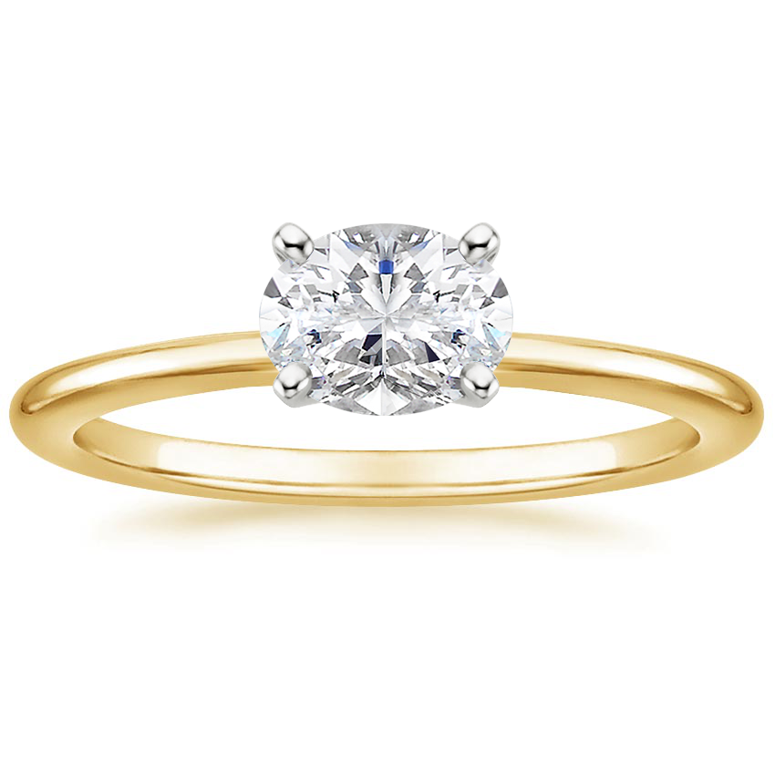 3/4Ct Oval Lab Grown Diamond Comfort Fit Solitaire Ring