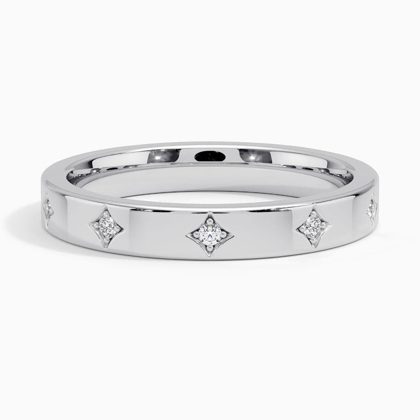 0.09 CTW Lab Grown Diamond 18k Yellow Gold Wedding Band