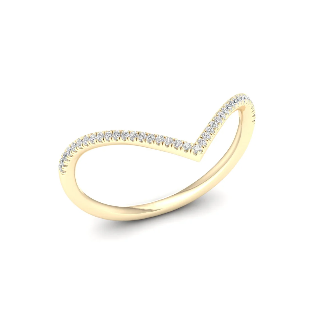 0.16Ctw Lab Grown Diamond Chevron Band
