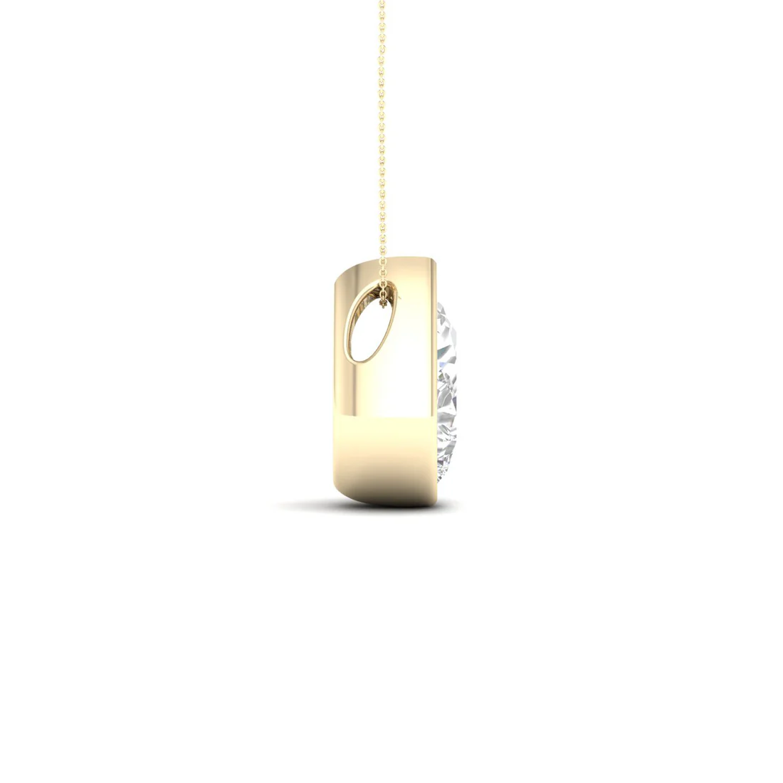 1.50 CTW Lab Grown Diamond Pear Cut Solitaire Pendant