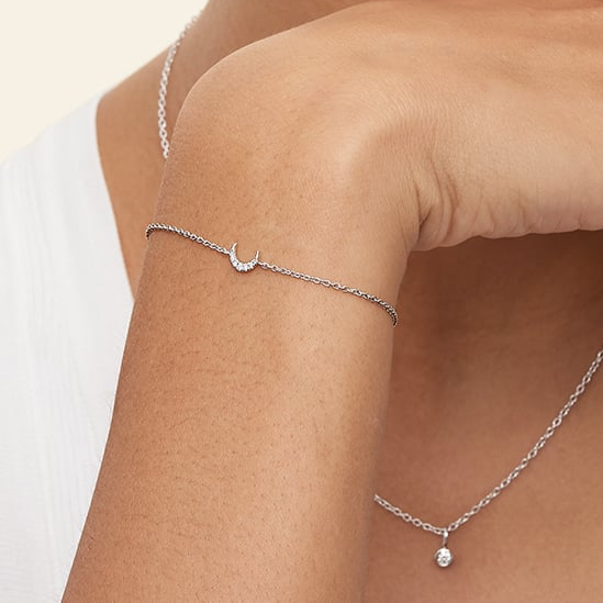7 inch Crescent Certified Lab Grown Diamond Bracelet