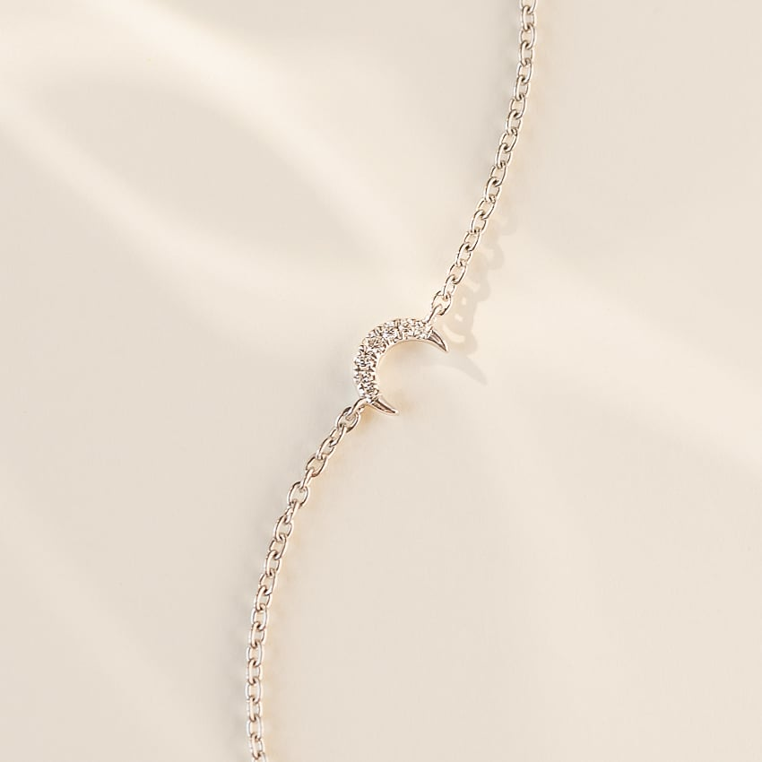 7 inch Crescent Certified Lab Grown Diamond Bracelet