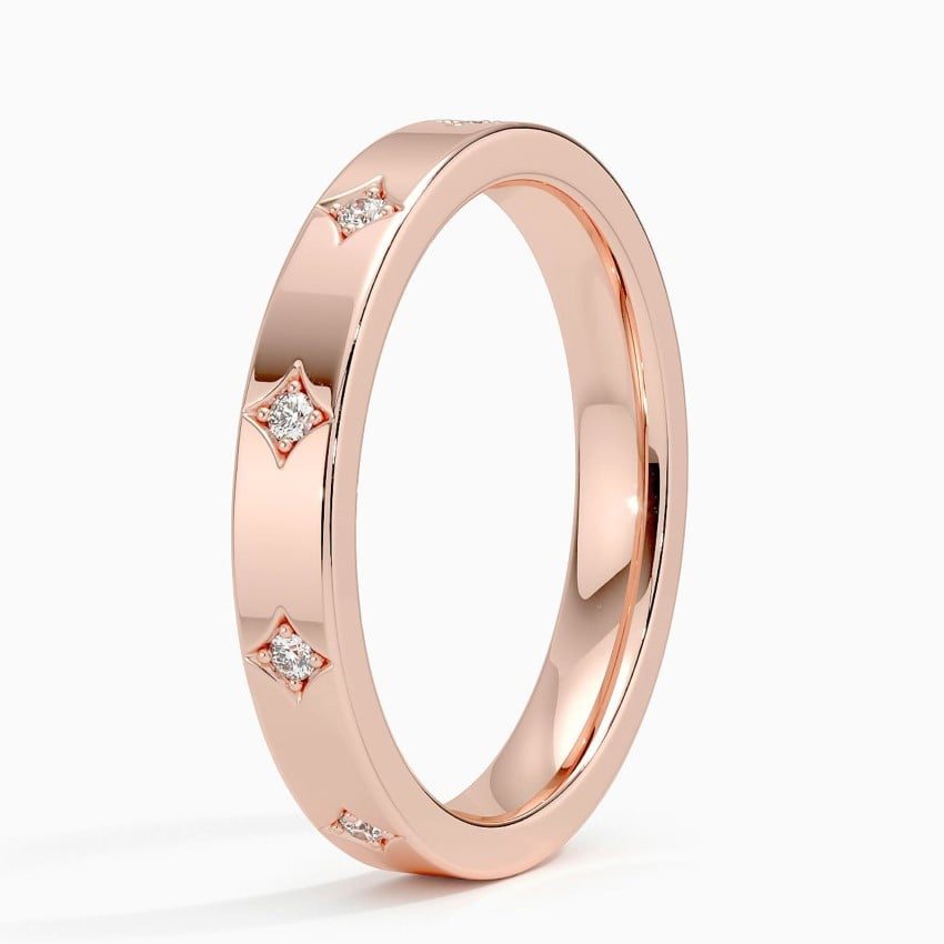 0.09 CTW Lab Grown Diamond 18k Yellow Gold Wedding Band