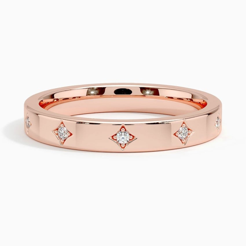 0.09 CTW Lab Grown Diamond 18k Yellow Gold Wedding Band