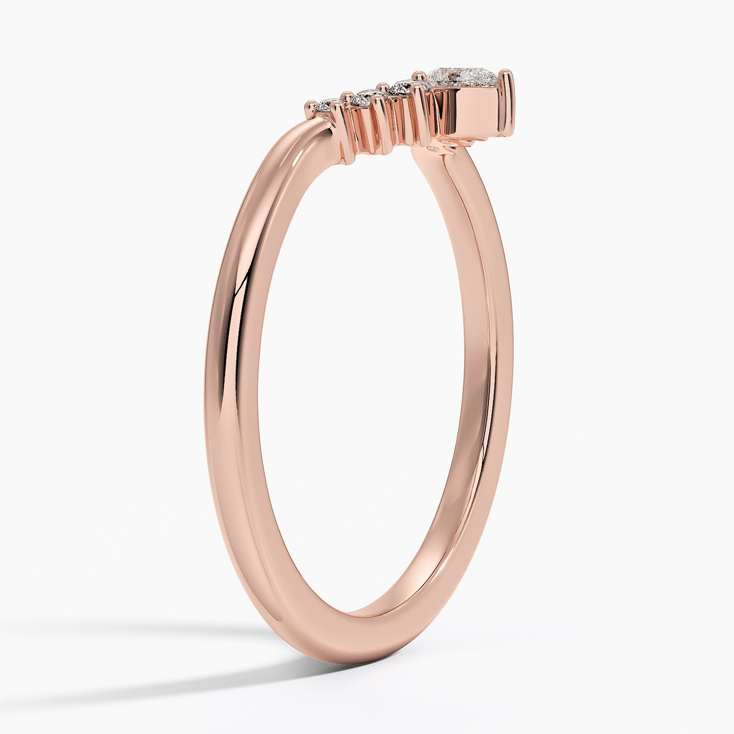 1/10 CTW Cluster Lab Grown Diamond Wedding Band For Women
