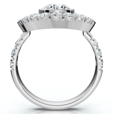 1.75 CTW Lab Grown Diamond Eye Shape Ring