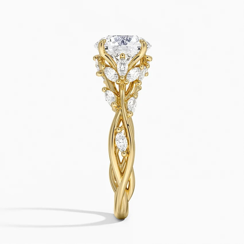 2 CT Lab Grown Diamond 18K Gold Lab Grown Engagement Ring