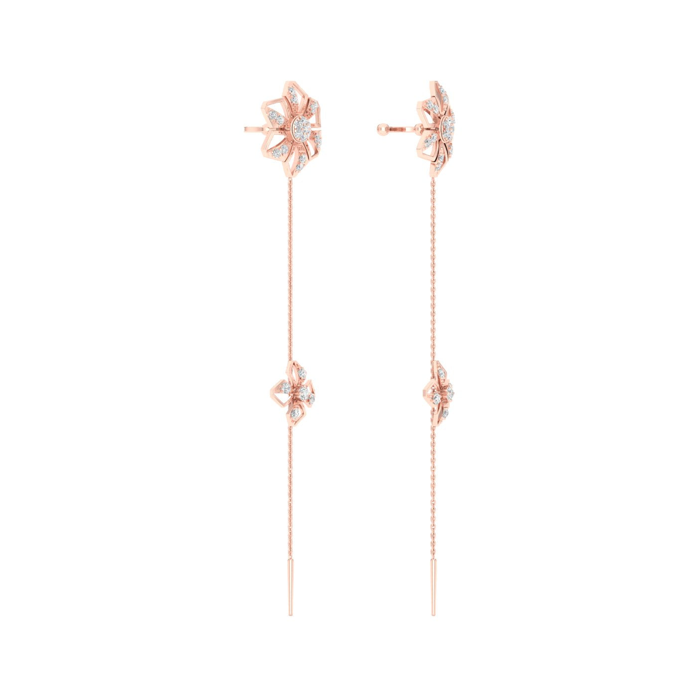 0.48 CTW Lab Grown Diamond Floral Drop Earring