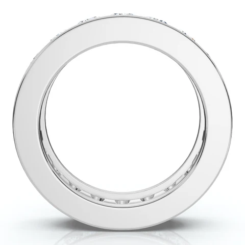 2 CTW Lab Grown Diamond Channel Set Full Eternity Ring For Men