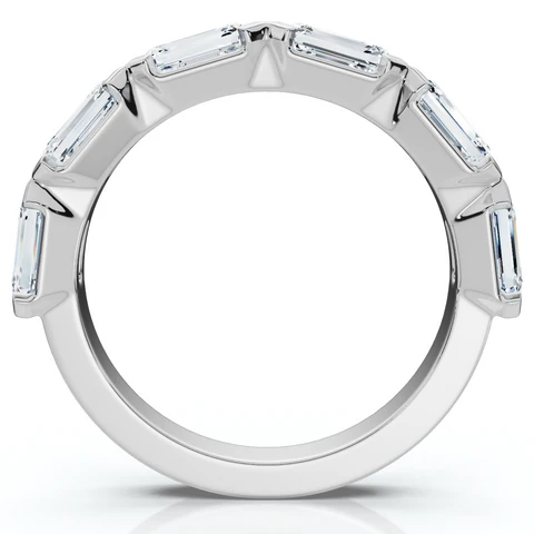 1.50 CTW Emerald Cut Lab Grown Diamond 6-stone Ring For Men