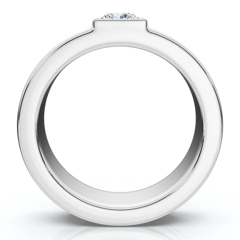 Lab Grown Diamond Princess Cut Solitaire Wedding Ring For Men
