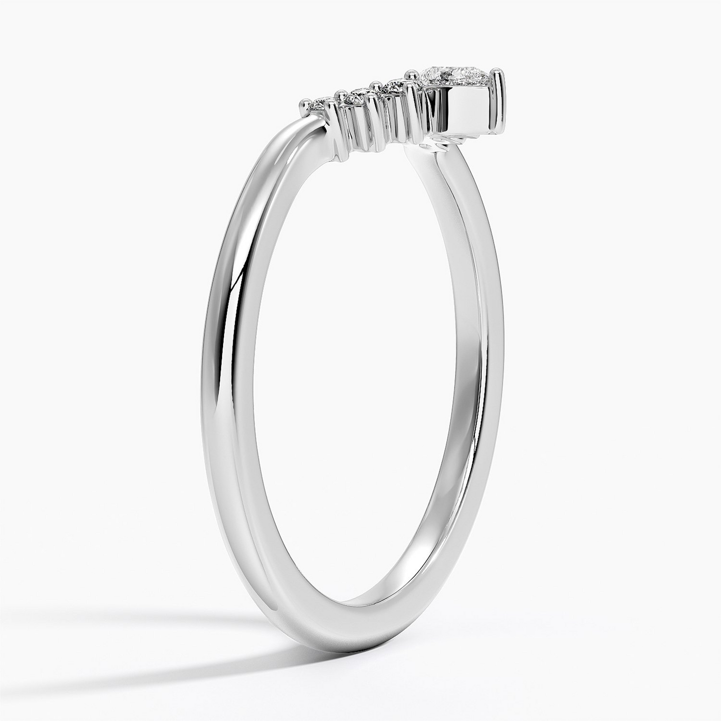 1/10 CTW Cluster Lab Grown Diamond Wedding Band For Women