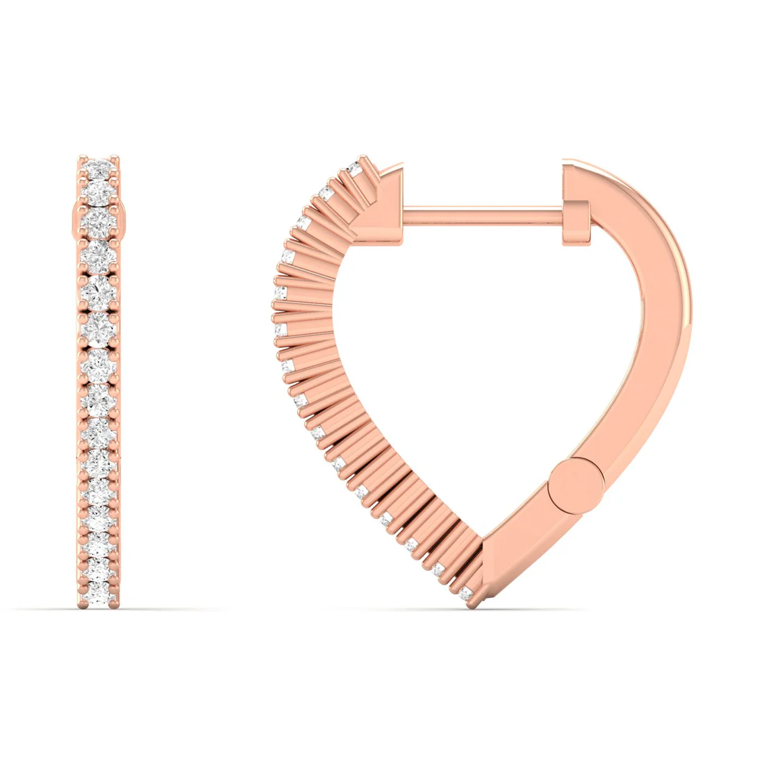 0.18 CTW Lab Grown Diamond Huggie Earring