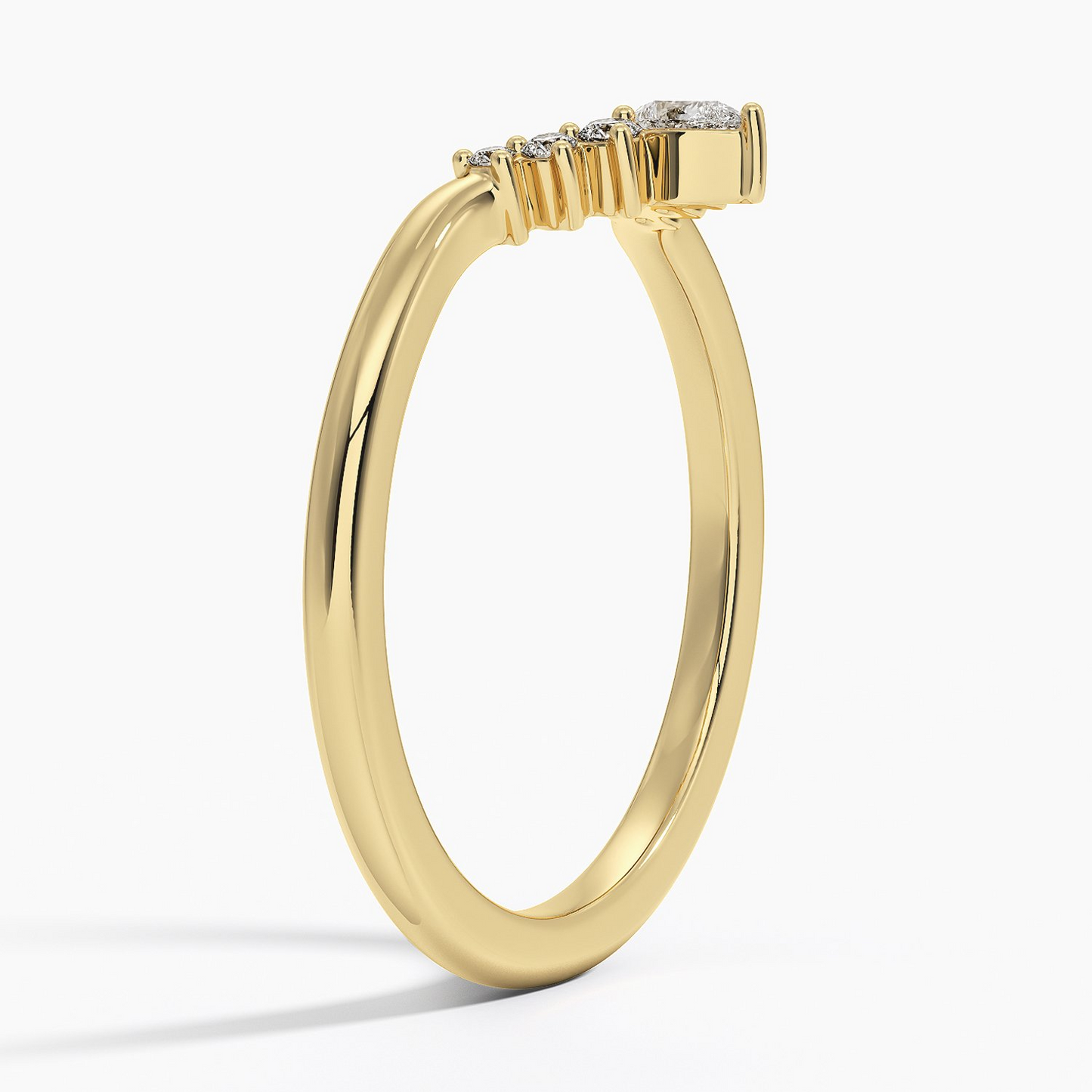 1/10 CTW Cluster Lab Grown Diamond Wedding Band For Women