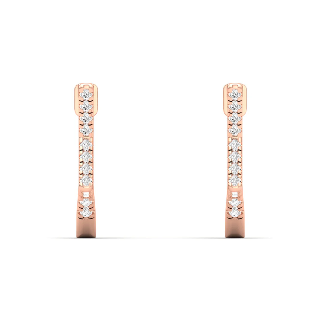 0.23 CTW Lab Grown Diamond Star Design Huggie Earring
