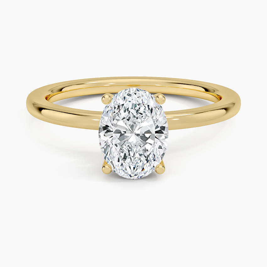 1 1/4 CT Lab Grown Diamond Hidden Halo Solitaire Engagement Ring