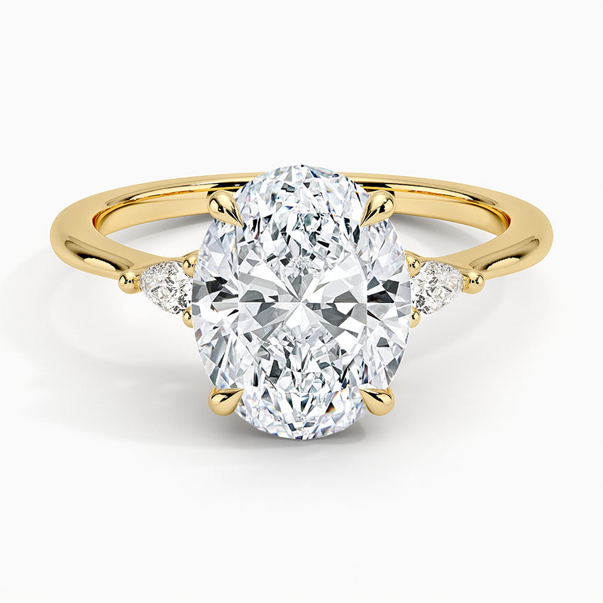 2 1/2 CT Oval Lab Grown Diamond Engagement Ring