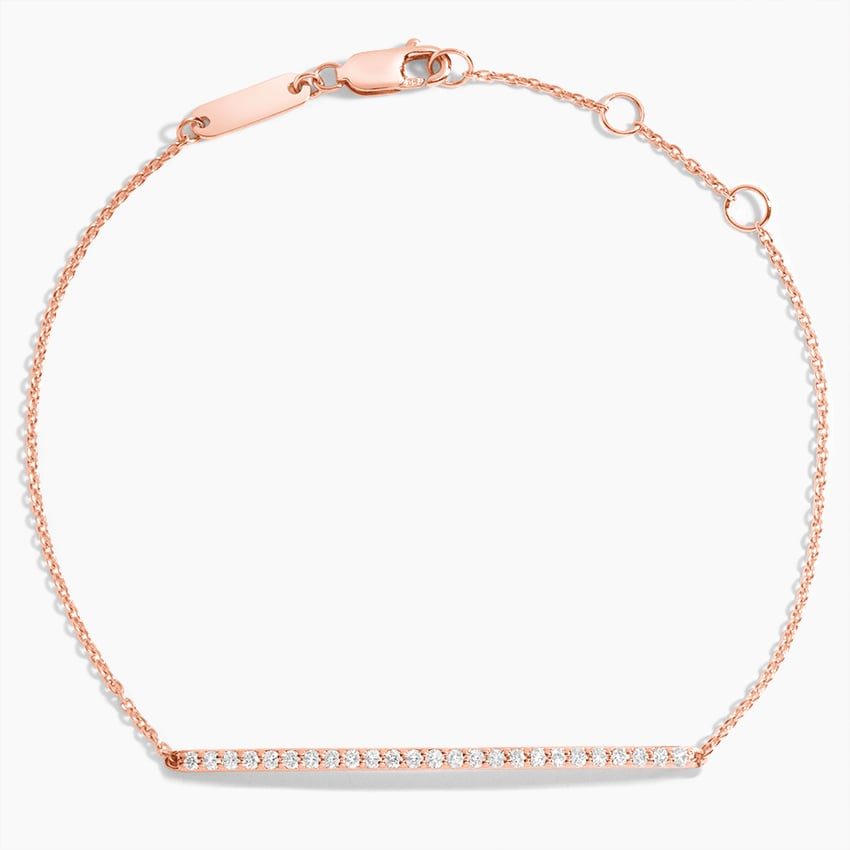 1/4CTW 7 inch Pave Lab Grown Diamond Bar Bracelet