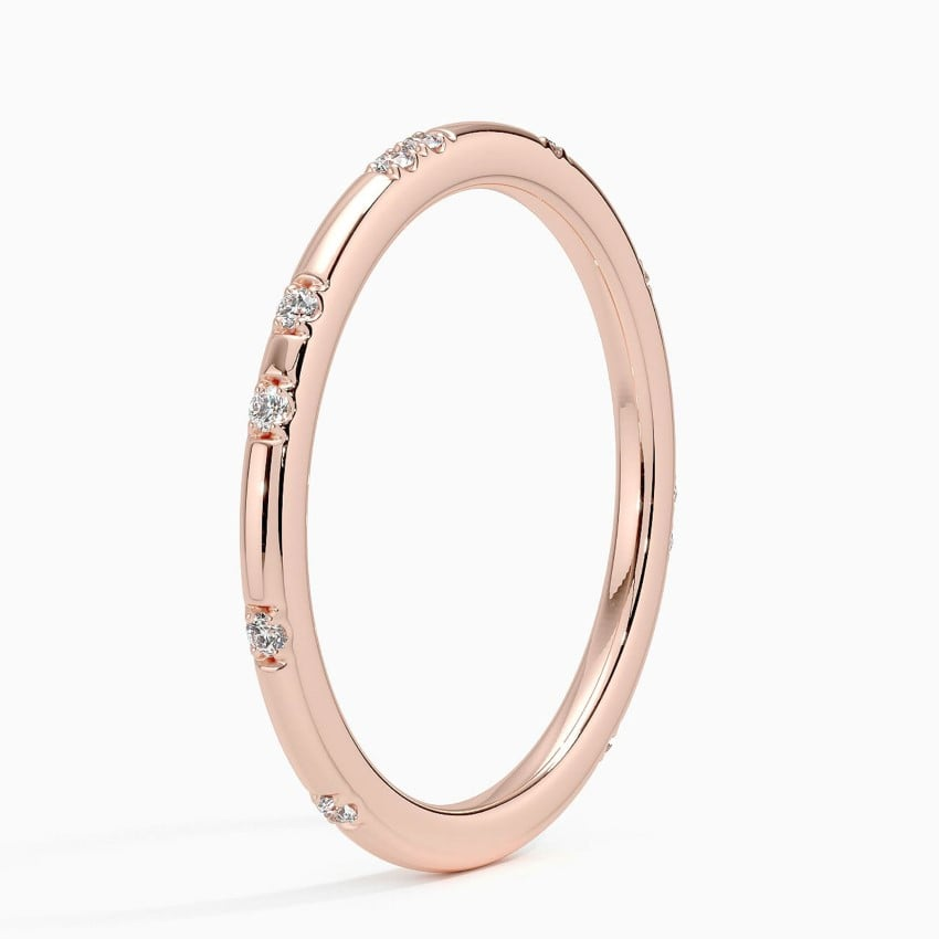 0.08 CTW Round Lab Grown Diamond Mentalistic 10k Gold Wedding Band